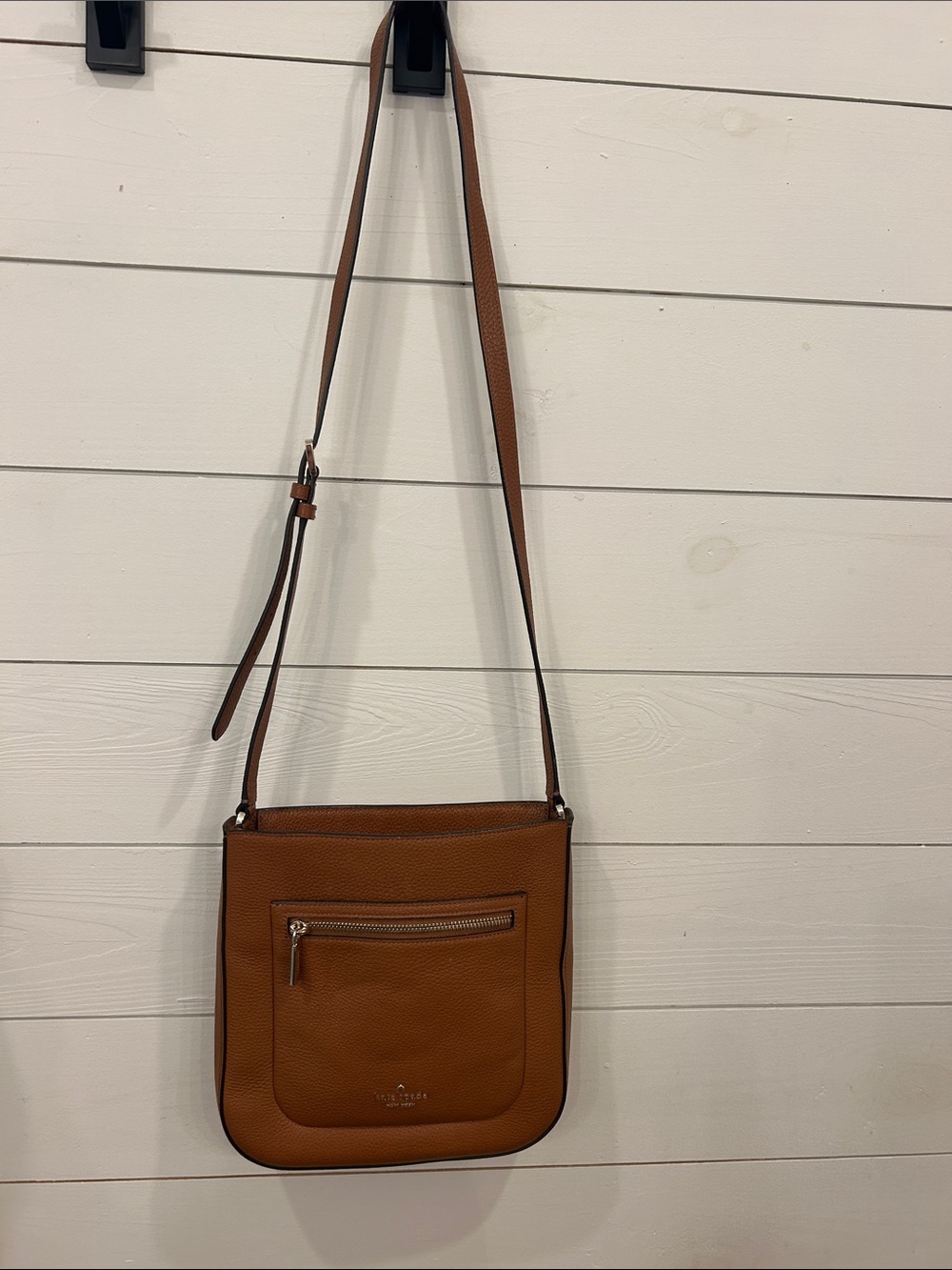kate spade Pebbled Leather Tan/Brown Crossbody Bag - Picture 6 of 7